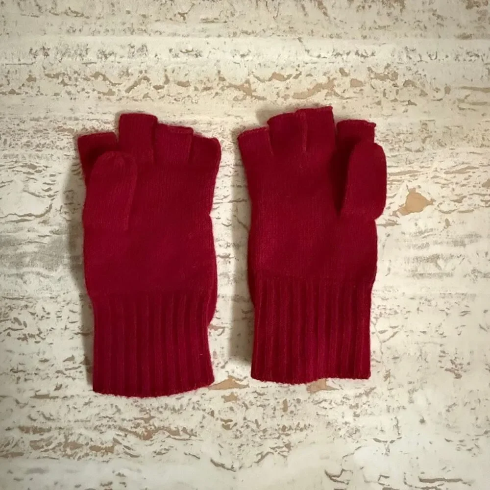100% Cashmere Express womens convertible fingerless gloves with mittens